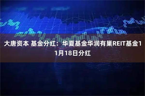 大唐资本 基金分红：华夏基金华润有巢REIT基金11月18日分红