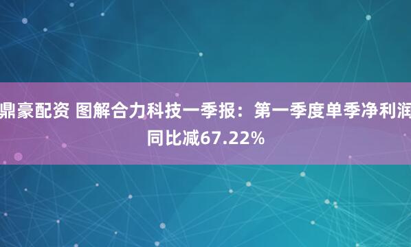 鼎豪配资 图解合力科技一季报：第一季度单季净利润同比减67.22%