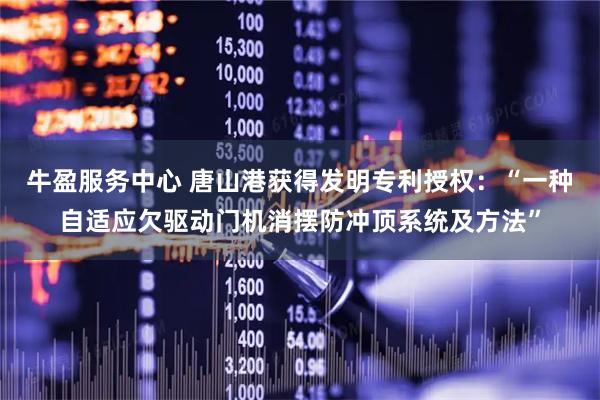 牛盈服务中心 唐山港获得发明专利授权：“一种自适应欠驱动门机消摆防冲顶系统及方法”
