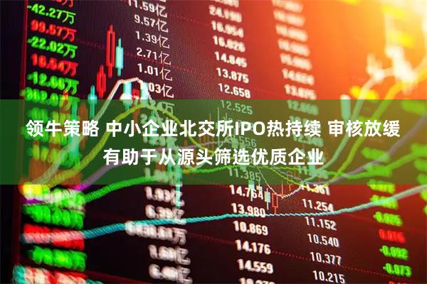 领牛策略 中小企业北交所IPO热持续 审核放缓有助于从源头筛选优质企业